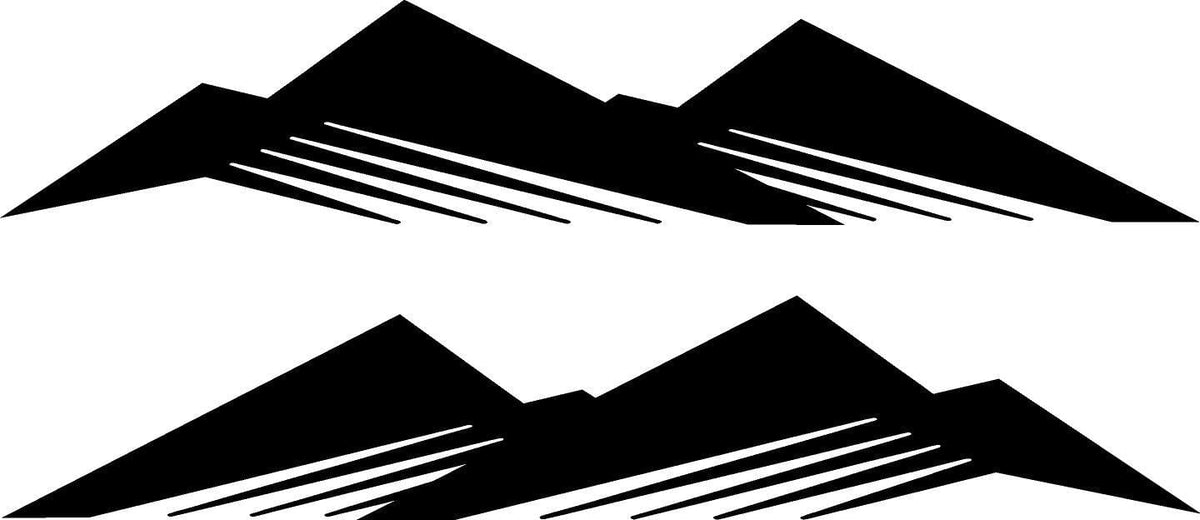 mountain silhouette vinyl decals kit for trucks
